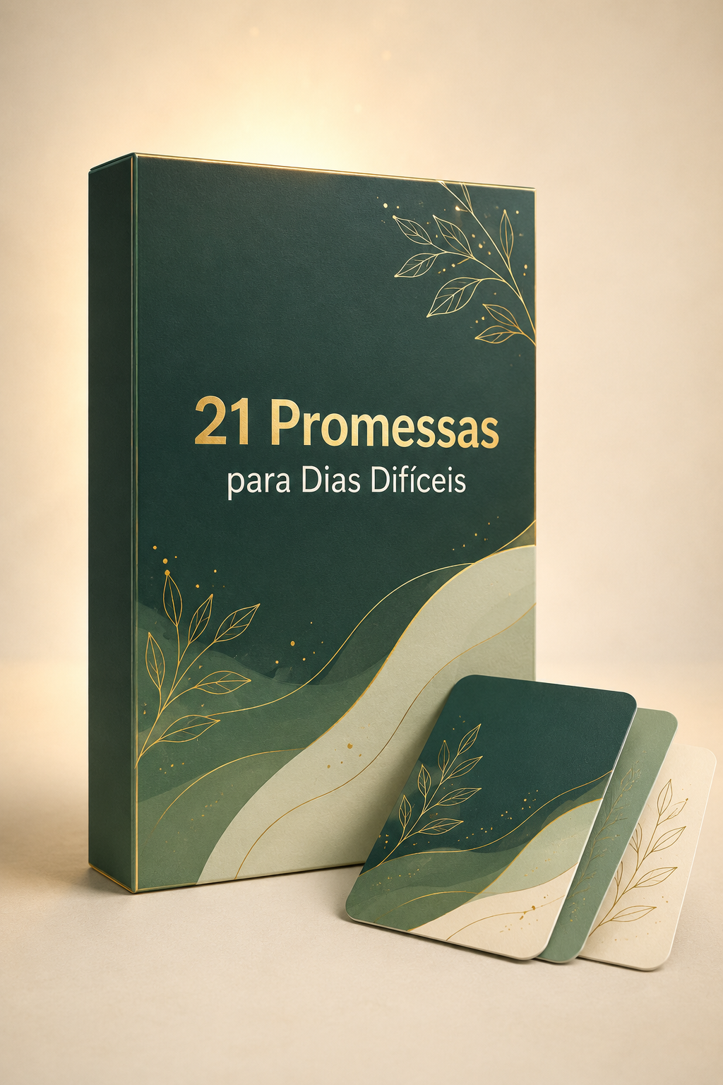 Caixa 21 Promessas para Dias Difíceis com cartões